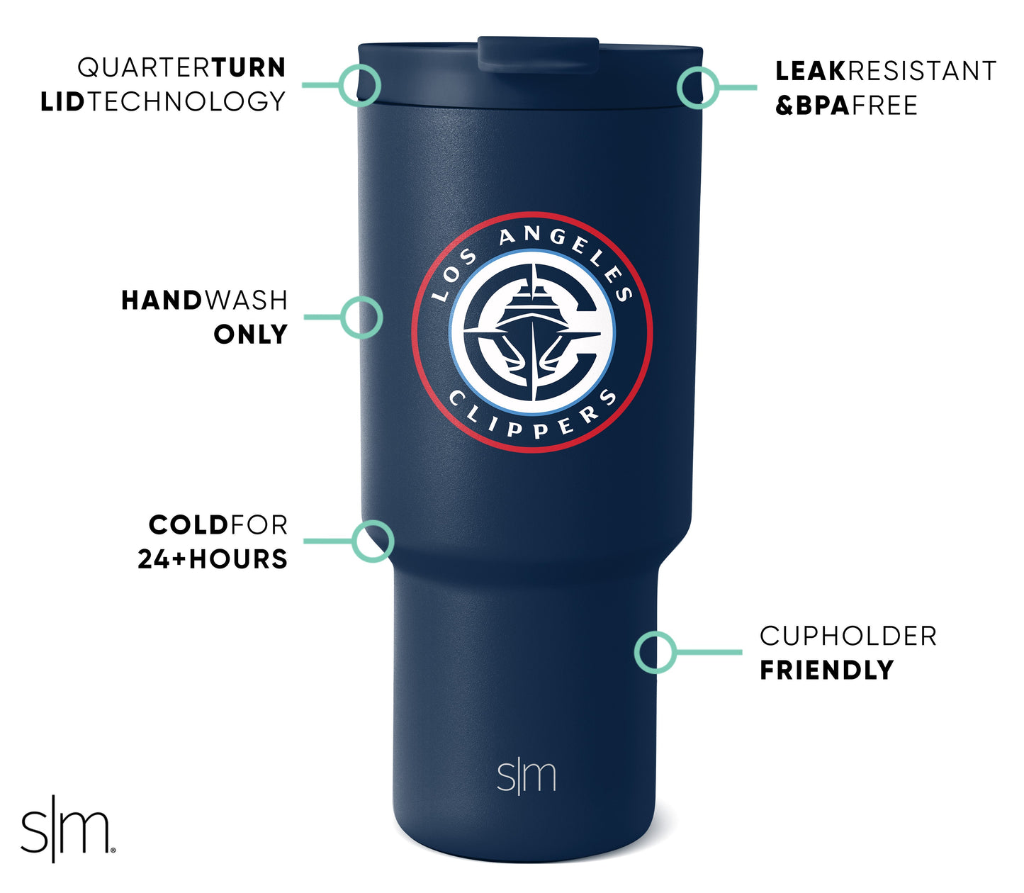 NBA Trek Tumbler with Flip Lid