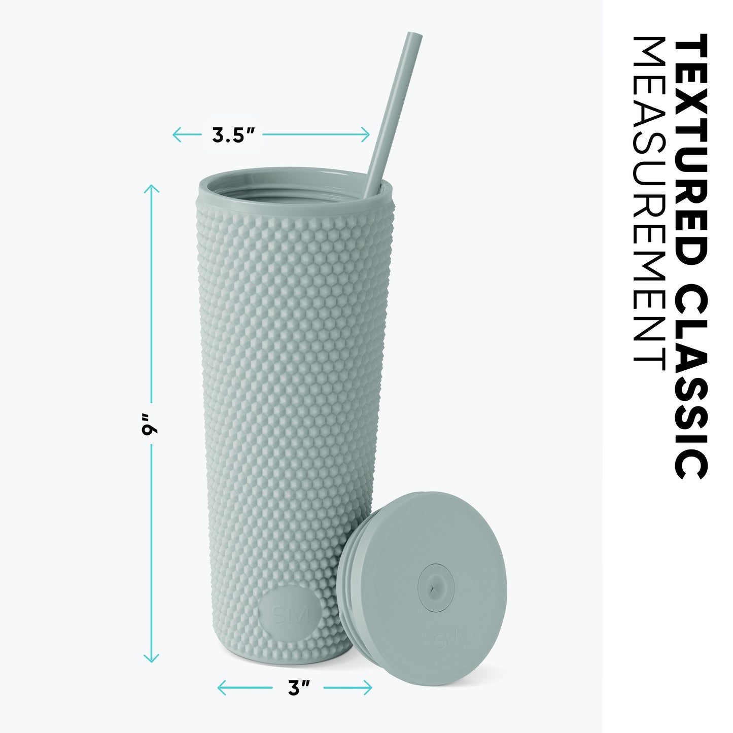 Textured Plastic Classic Tumbler with Straw Lid