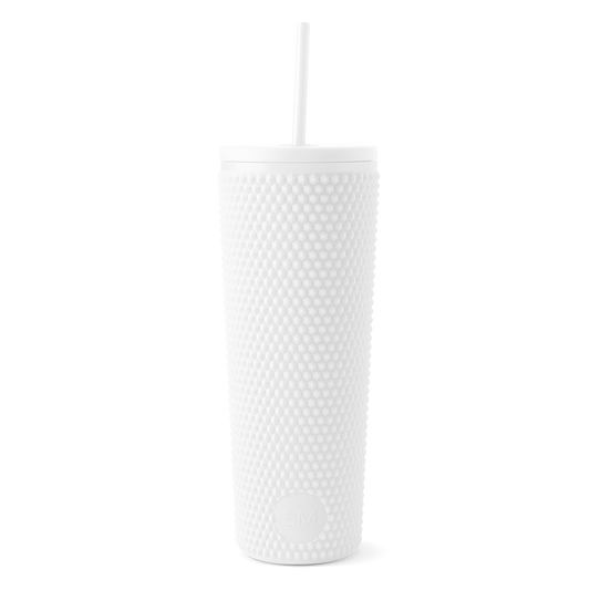 Textured Plastic Classic Tumbler with Straw Lid