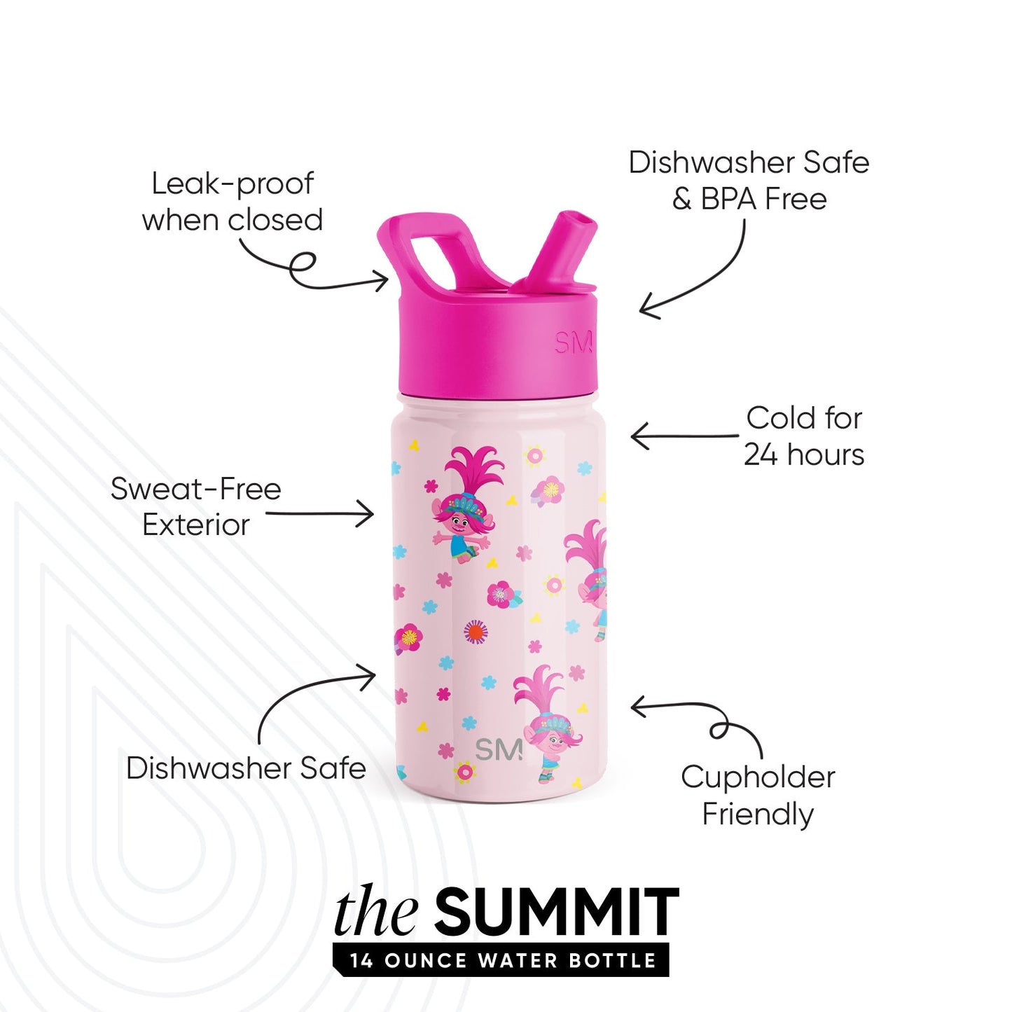 Summit Kids Water Bottle with Straw Lid