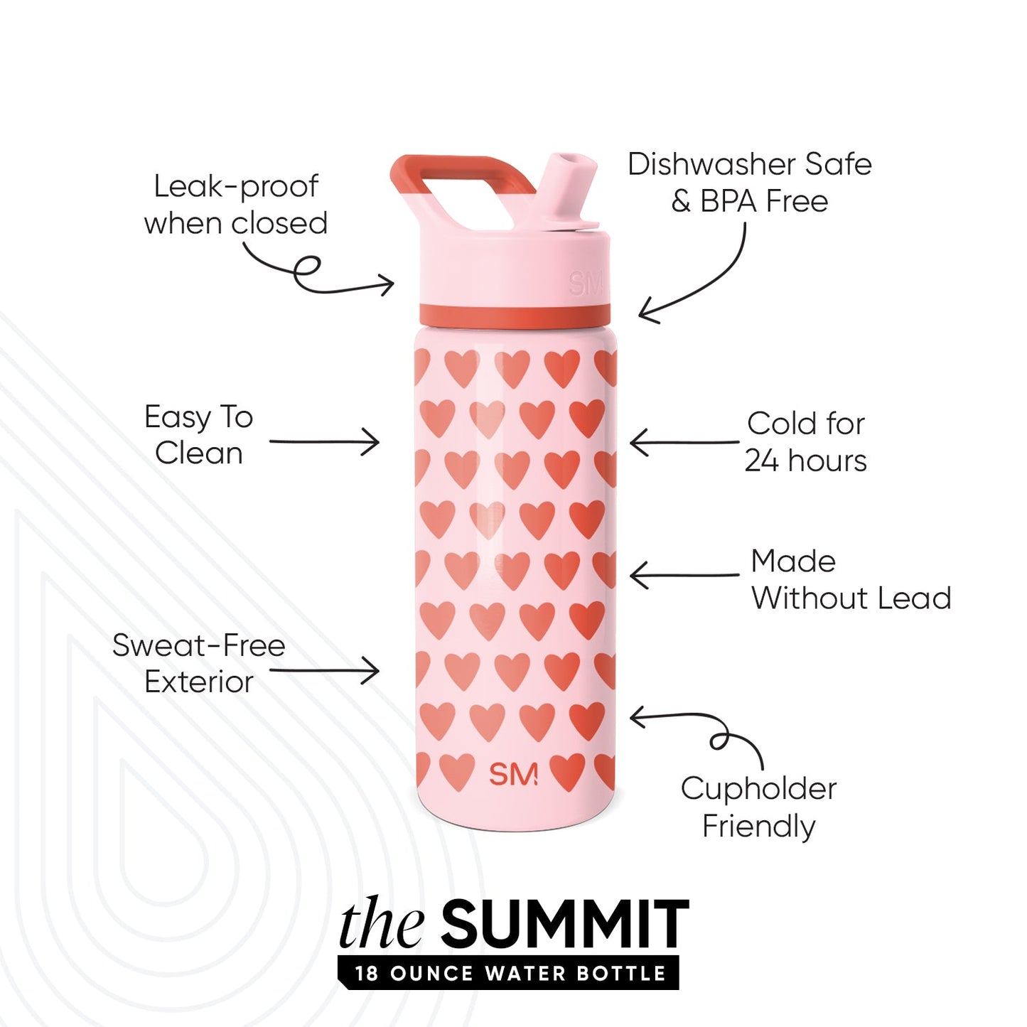 Summit Kids Water Bottle with Straw Lid