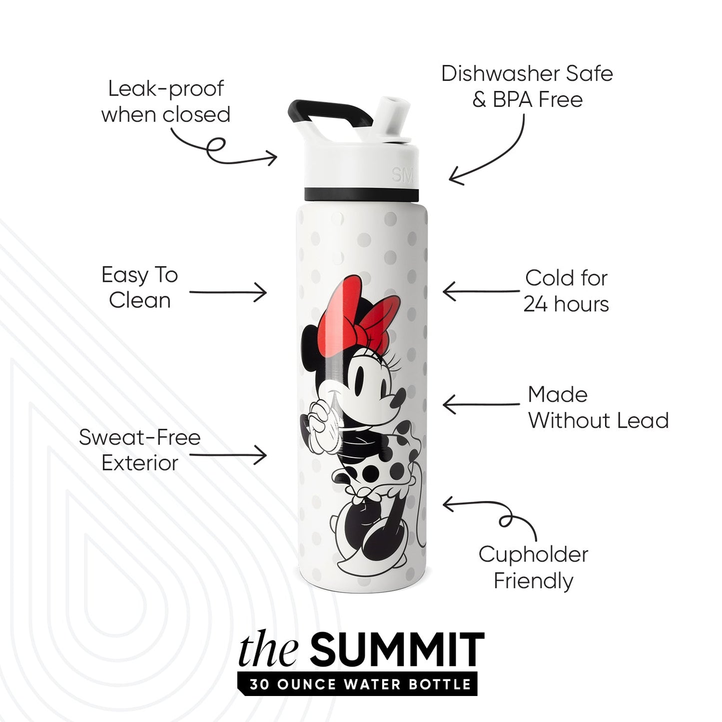 Summit Water Bottle with Straw Lid