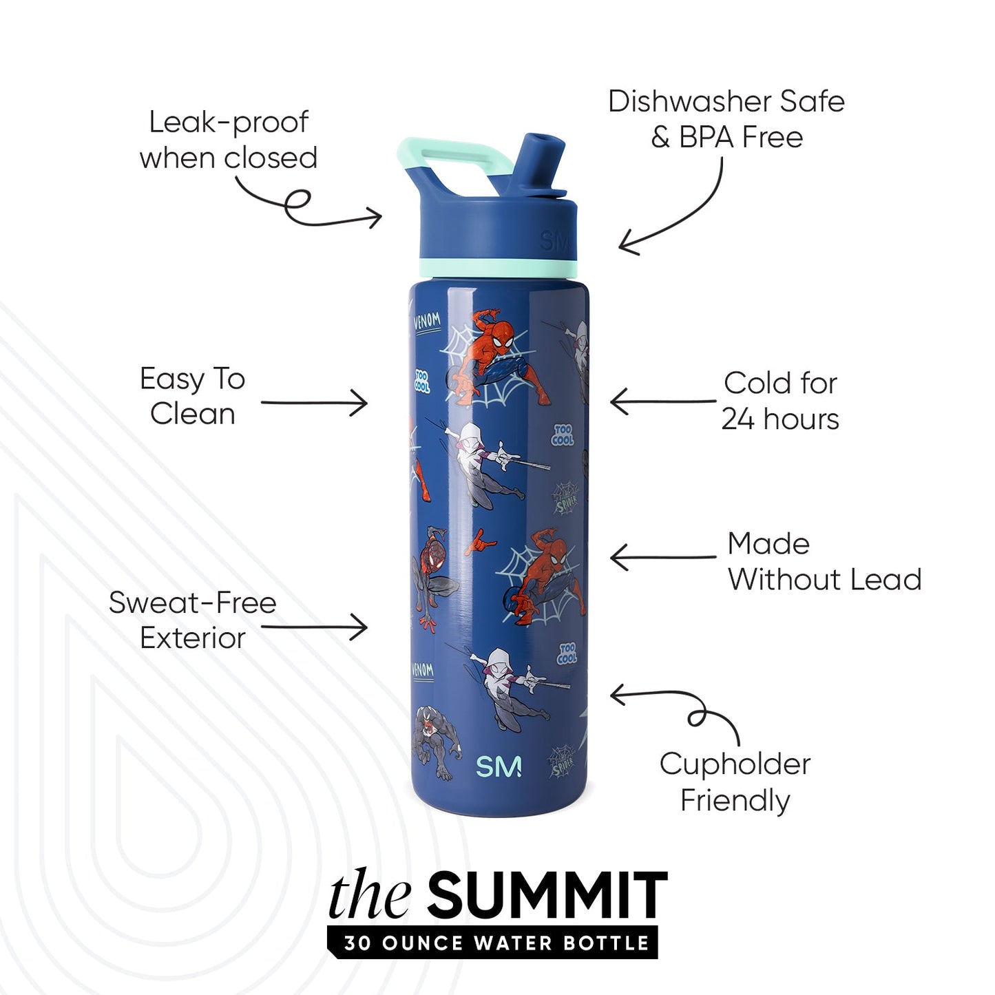 Summit Water Bottle with Straw Lid