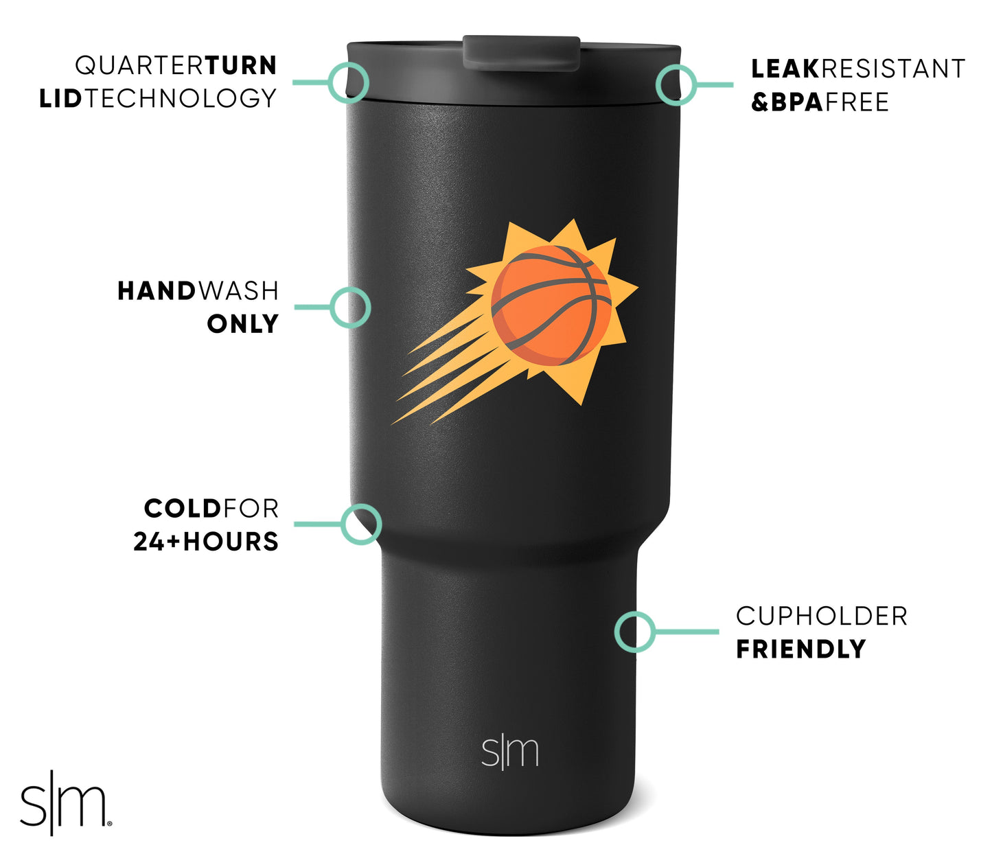 NBA Trek Tumbler with Flip Lid