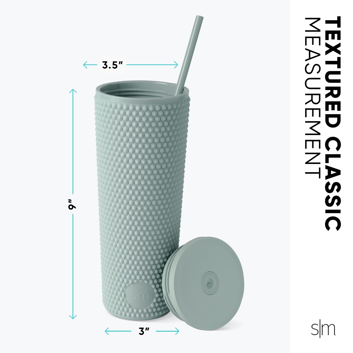 Textured Plastic Classic Tumbler with Straw Lid